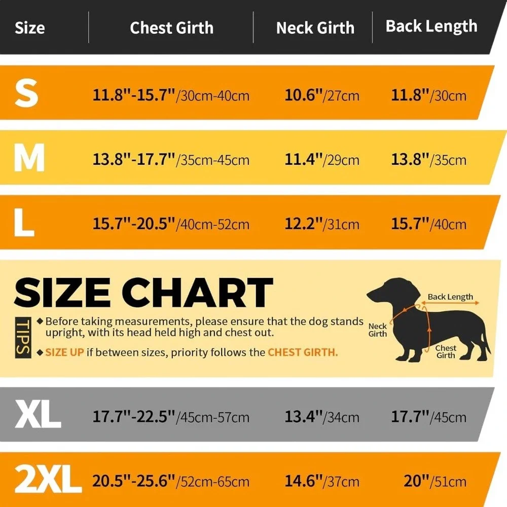 LeLe Pet Dachshund Winter‎ Coat Warm Fleece Lining XXL